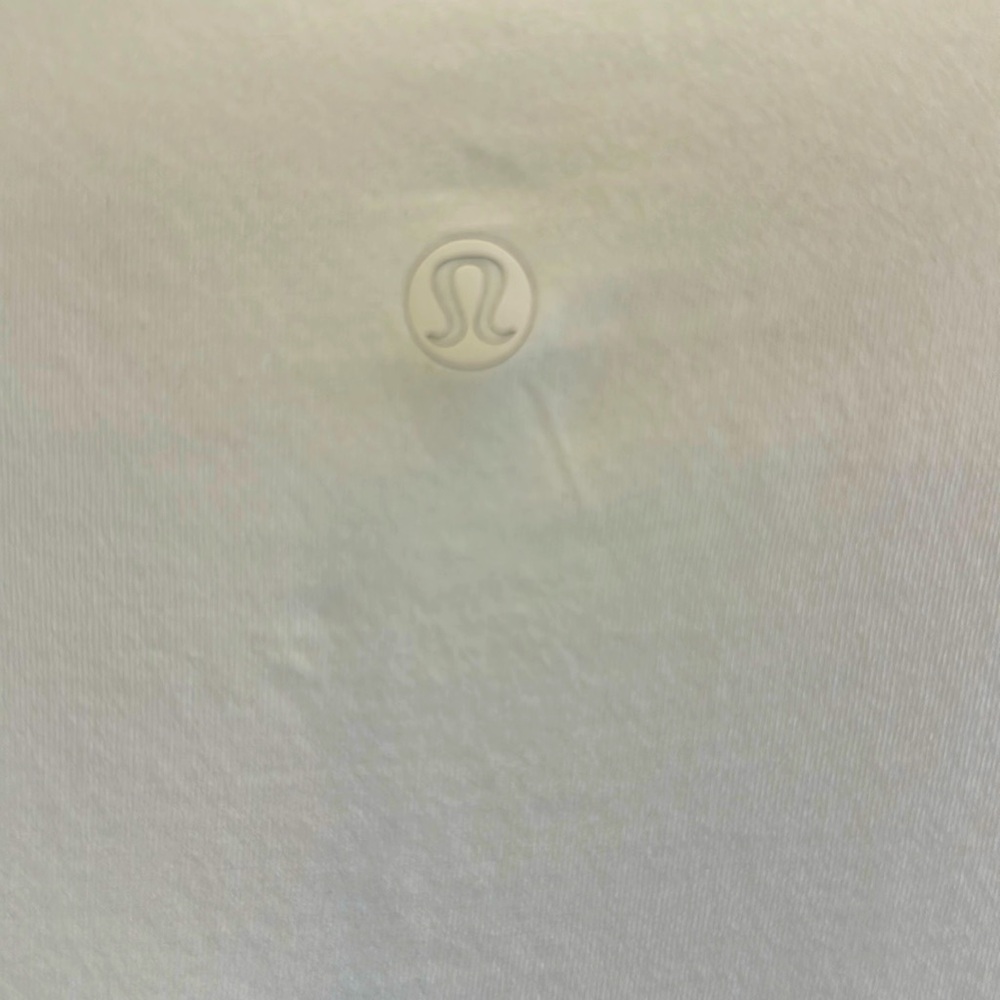 Lululemon on white cotton tank